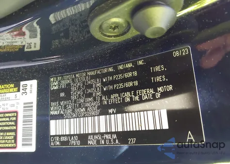 2023 Toyota Sienna Limited from USA, damaged, VIN 5TDZSKFC0PS099697